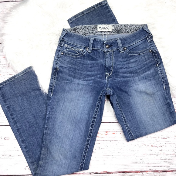 |•ARIAT•| Pre-loved Straight Leg Jeans Western Size 30 Long - Picture 2 of 9